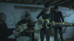 Dear Leaders - The voice seems blanched against the aromatic ethers of the sound made by drums and the wet scrubbing synths...