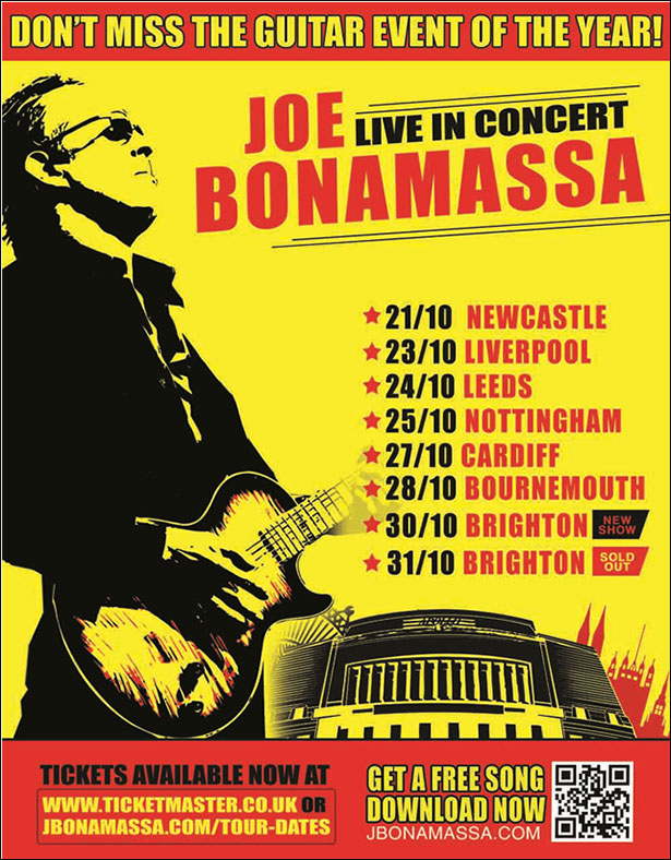 bonamassa uk tour dates poster