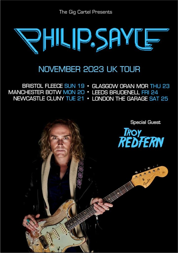 philip sayce UK tour dates poster 2023