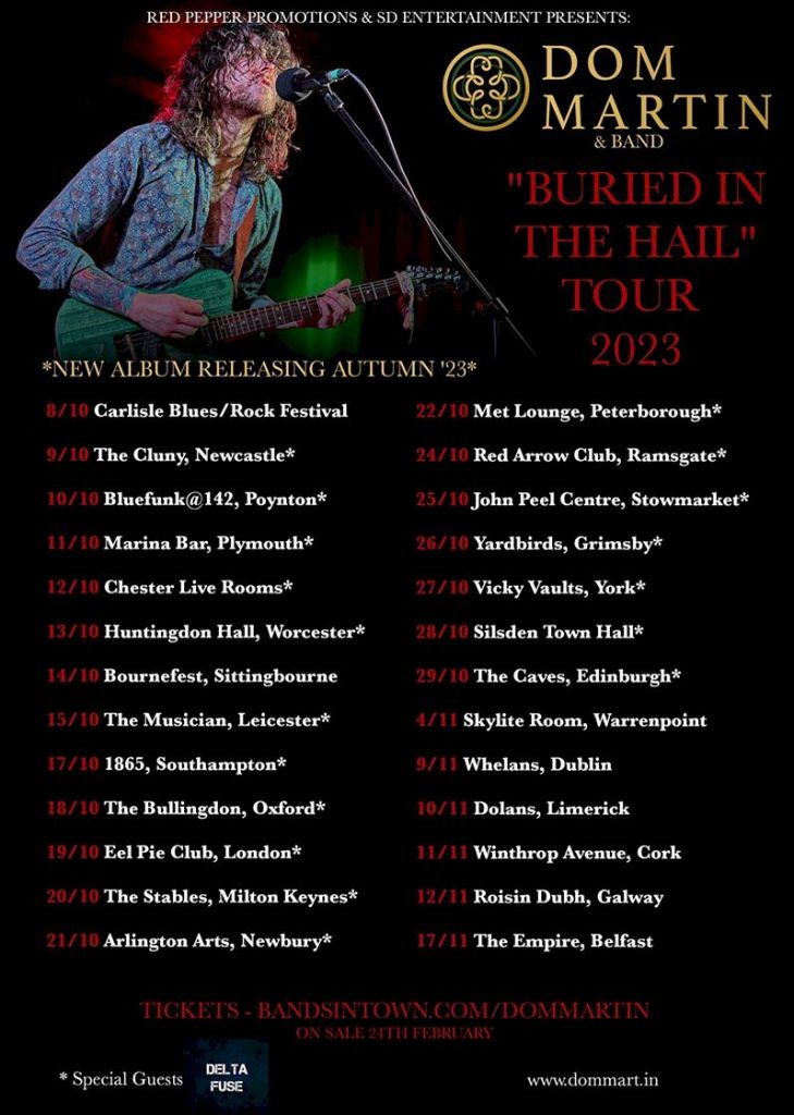 Dom Martin album tour dates Oct 2023
