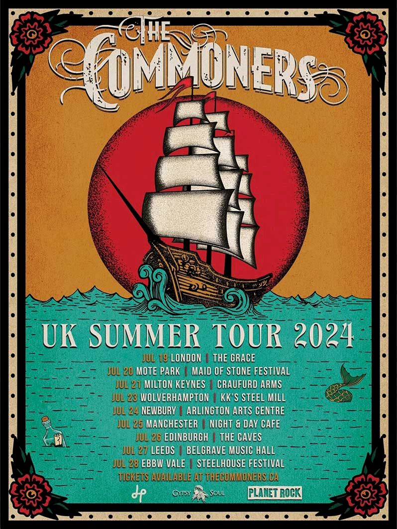 The Commoners UK Summer Tour Poster 2024
