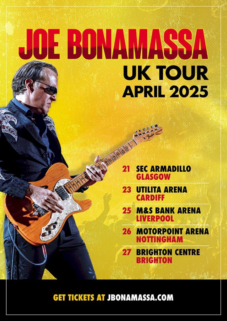 April 2025 Joe Bonamassa UK tour dates