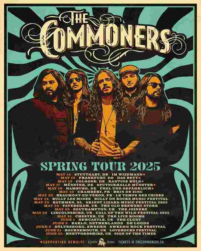 THE COMMONERS Spring Tour Dates 2025