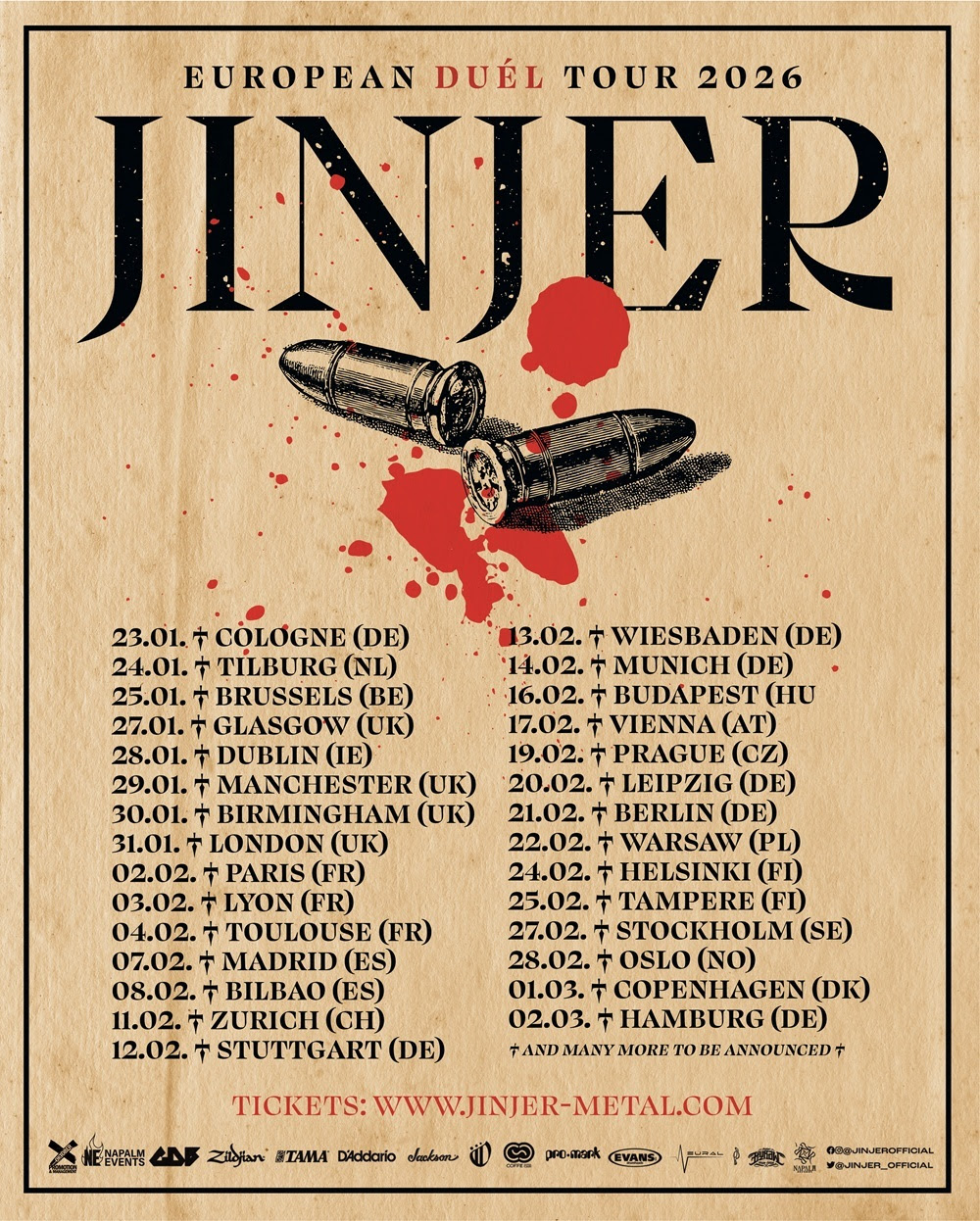 JINJER UK Tour Dates