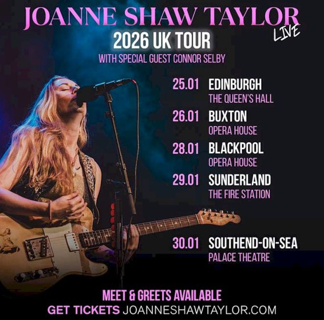 JOANNE SHAW TAYLOR January 2026 UK Tour Dates