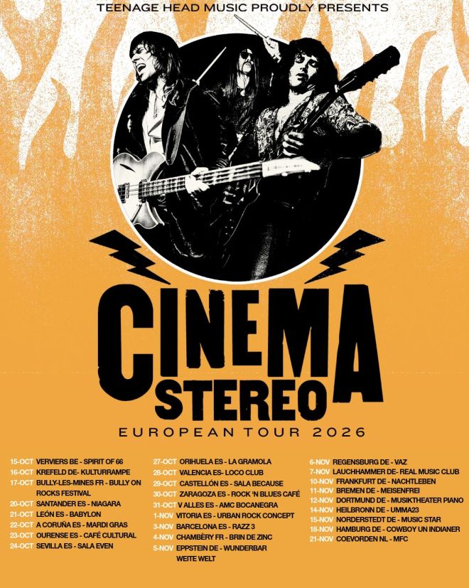 Cinema Stereo euro tour dates poster