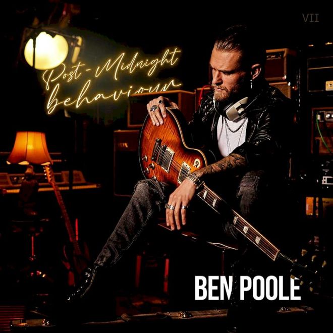 BEN POOLE POST-MIDNIGHT BEHAVIOUR - album cover with man and guitar