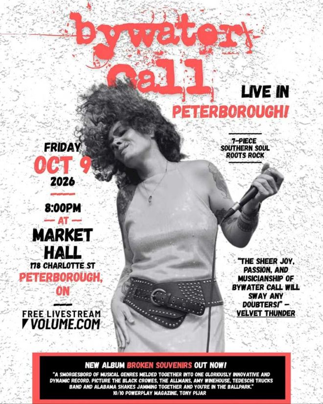 BYWATER CALL Live Streaming Event - poster with woman singer holding microphone