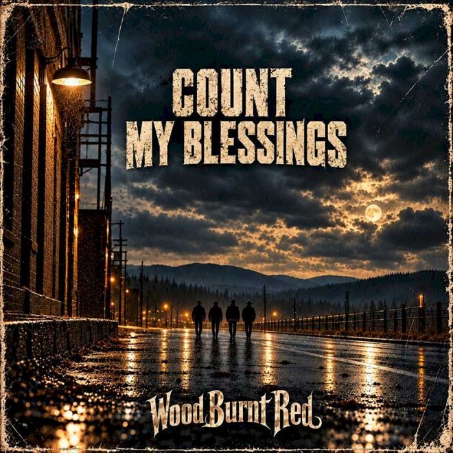WOOD BURNT RED Count Blessings - single cover art